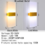 Mini 4/6/12/18W Led Acrylic Wall Lamp AC90-260V Long warm white Bedding Room Living Room Indoor wall lamp Bedroom Modern Simple