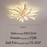 Acrylic New Modern LED Ceiling Lights Living Dining Room Kitchen Bedroom Indoor Lamps Lighting Fixtures With Remote AC 90-260V