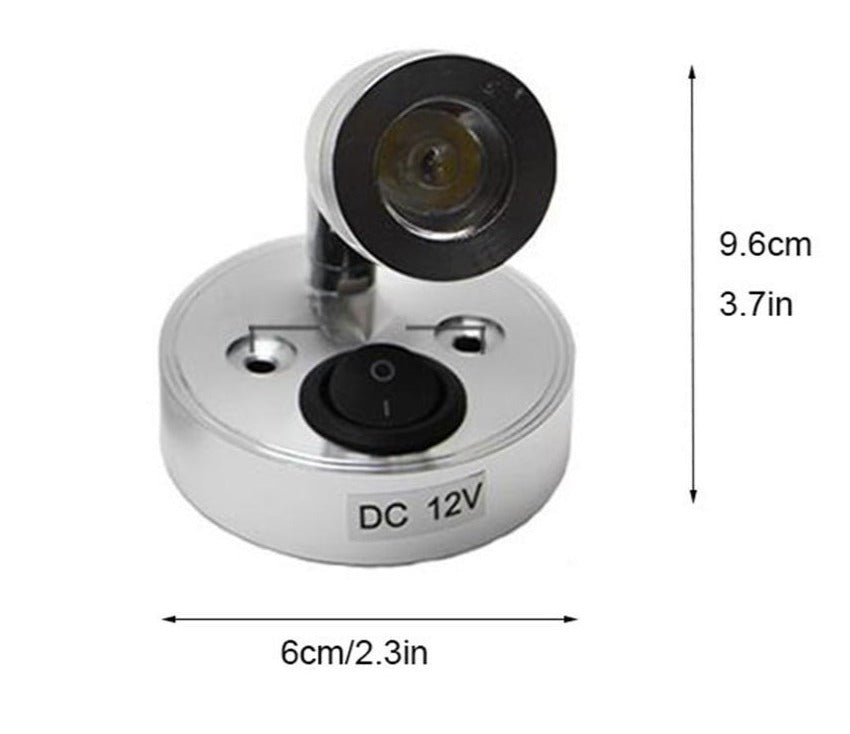 DC12Volt RV Boat LED Reading Light, Wall Lamp for Truck Motorhome Yachts Cabin Bedside, Camper Van Caravan Boat RV Lighting