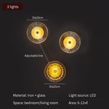 FKL Modern Round Crystal Wall Lamp Glass Combination For Living Room Nordic TV Background LED Lights Bedside Corridor Aisle