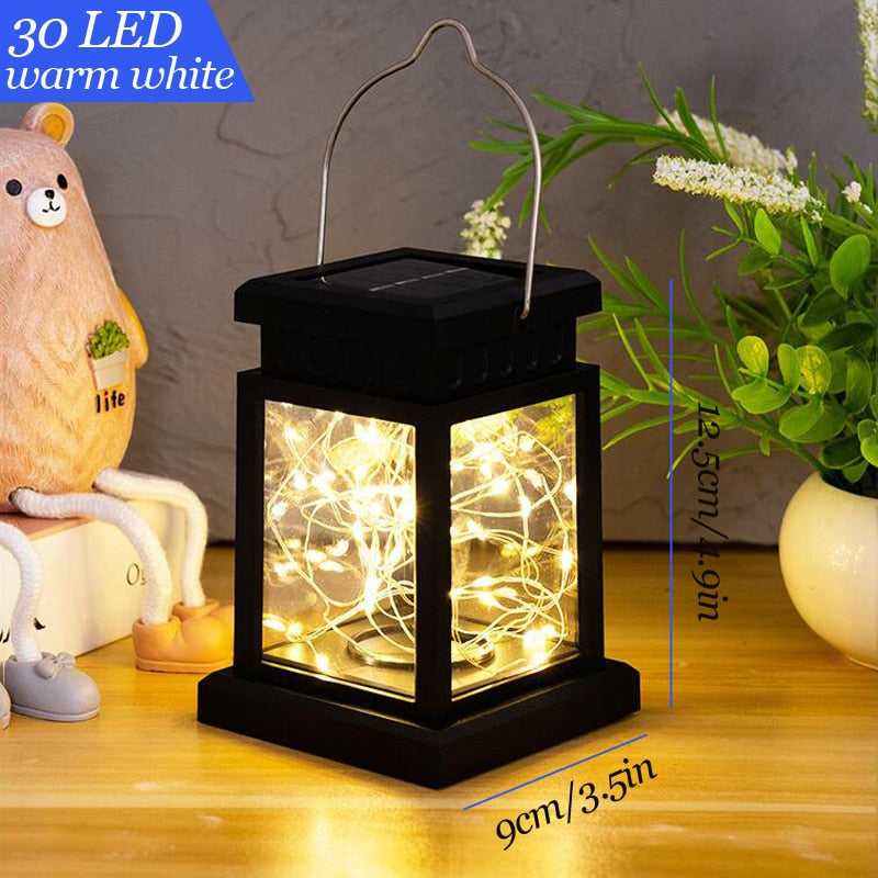 Solar LED Lights Outdoors Floor Lanterns Powered Candle IP65 Terraza Indoor Hanging Balcony Lamp Decorations Lighting For Garden