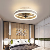 Modern simple ceiling fan transparent crystal decorative LED remote control lighting bedroom fan lamp free delivery