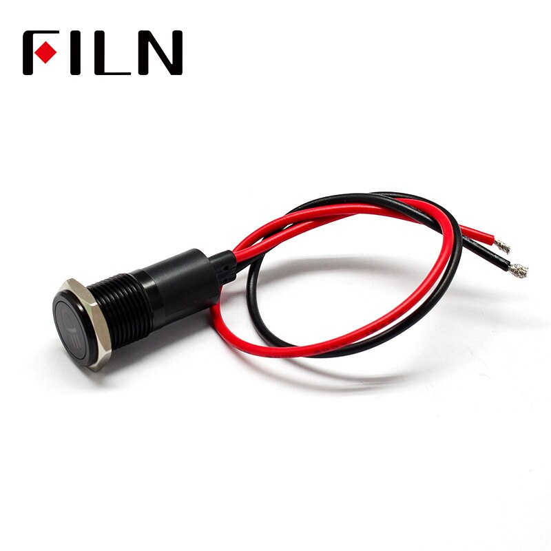 14mm Waterproof Lamp FILN 12V LED Car Signal Lights Instrument Pilot light red blue indicator light with wire