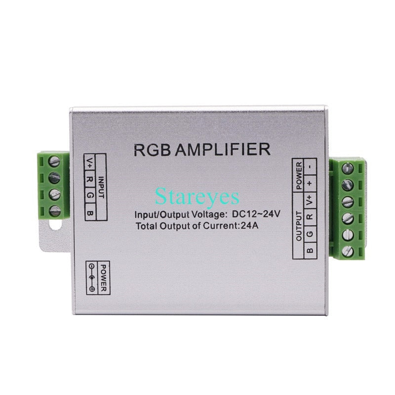 LED RGB RGBW Remote Controller Amplifier Output DC12 - 24V 24A 4 Pin 5 Pin Led RGB RGBWW strip Power Repeater