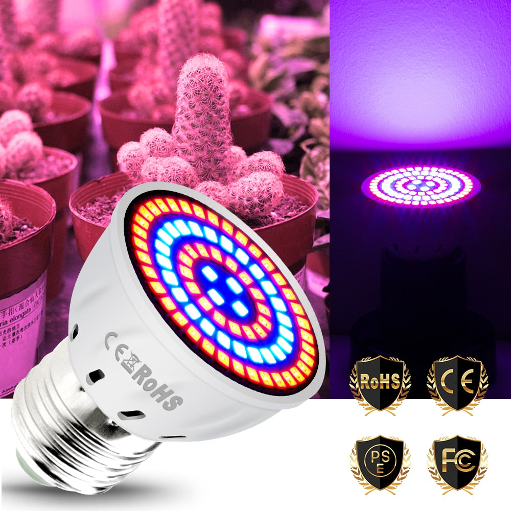 GU10 Phyto Lamps E27 Led Full Spectrum Grow Light MR16 Led Bulbs Seedling 48 60 80leds B22 Plant Growing Lamp For Greenhouse E14