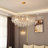 Nordic Gold Crystal Chandelier Lighting Modern Large Luster LED Ceiling Chandelier Loft Art Hanging Lamp for Living Room Lusters
