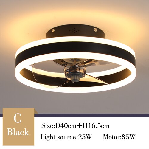 Modern simple ceiling fan transparent crystal decorative LED remote control lighting bedroom fan lamp free delivery