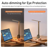 LED Desk Lamp Eye Protect Study Dimmable Office Light Foldable Table Lamp Smart Adaptive Brightness Bedside Lamp For Read