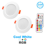 LED Downlight Spot LED Recessed Smart Dimmable Ceiling 7W Round Plafond Light 220V 110V RGB Color Changing Light Bulb Track Lamp