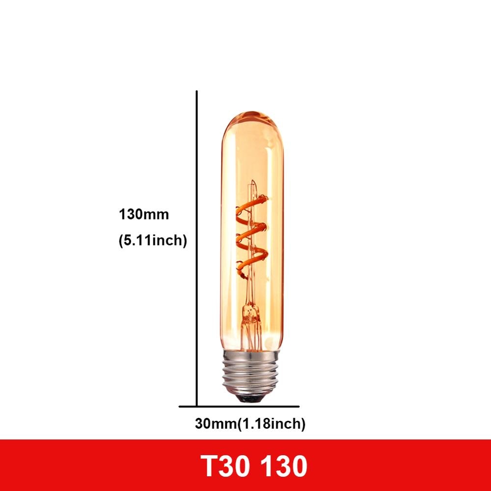 E27 LED Bulb 220V Dimmable Vintage Spiral LED Filament Light Bulb A19 4W Retro Incandescent Decoration Led Lighting Lamp Ampoule