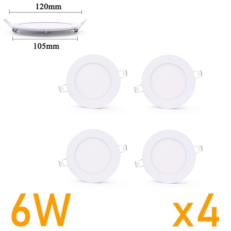 LED panel light Ultra thin Downlight lamp 3W 4W 6W 9W 12W 15W 18W 24W led ceiling recessed grid downlight slim round panel light