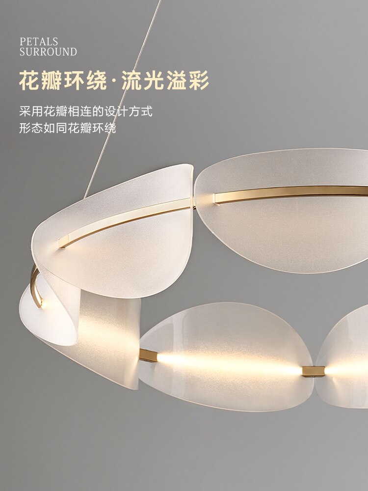 Modern LED Chandelier lighting Living room Novelty Petal Pendant Lamps Bedroom fixtures Nordic deco Dining room Hanging Lights