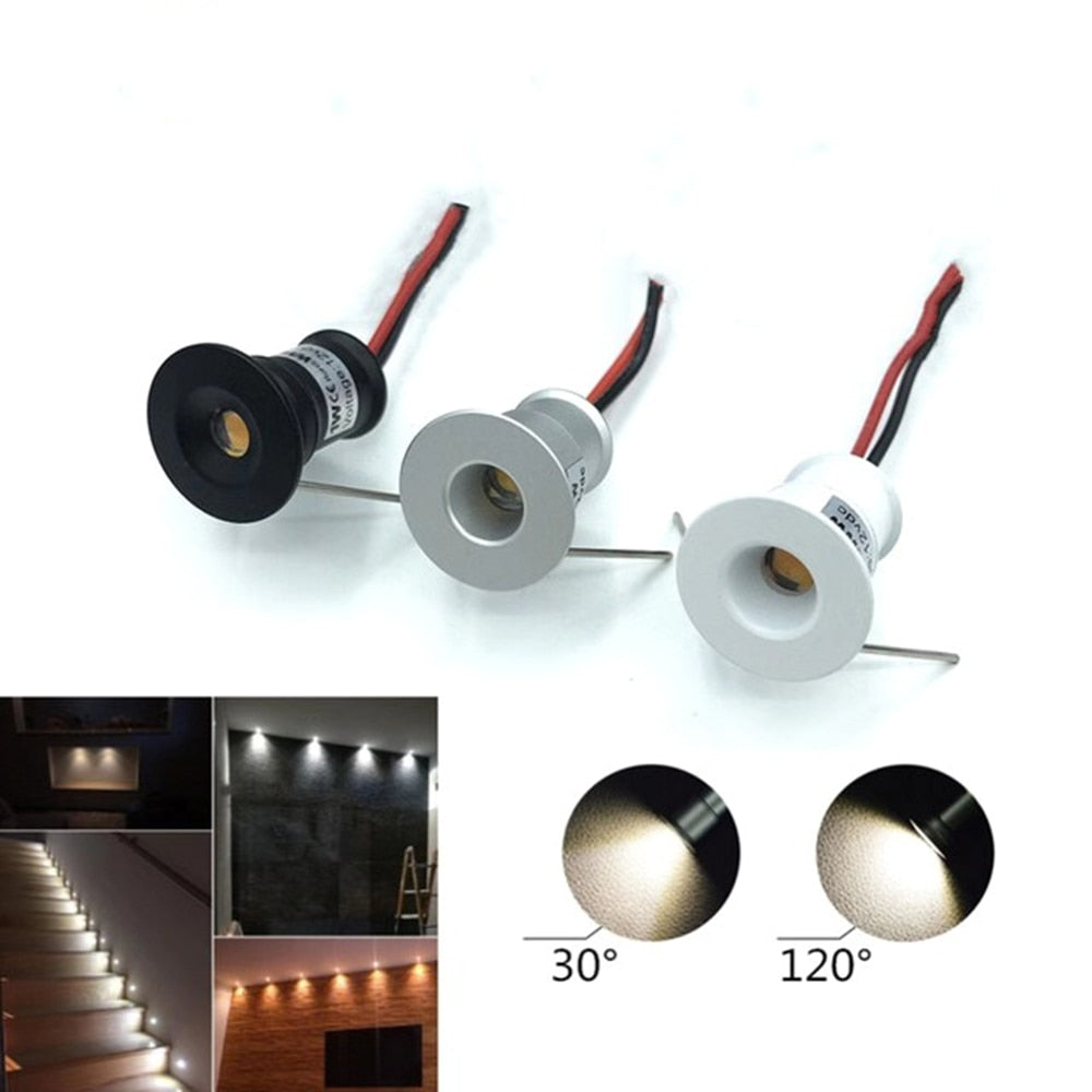 1W Mini LED Downlight 12V Dimmable Spotlight IP65 Staircase Cabinet Li ...