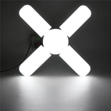 LED Garage Lights Foldable E27 Bulb 4 Adjustable Fan Blades Deformable Workshop Warehouse Ceiling Lighting 6500K AC110-265V