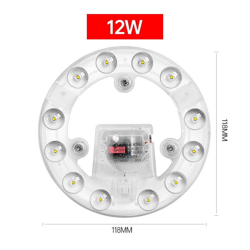 Led Panel Board Round Led Module Ceiling Lights Dimmable Panel 220V replacement Led For circle Lamp Ceiling Fan light magnet fix