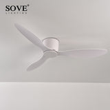 SOVE Low Floor Modern Ceiling Fans Without Light DC 30W Ceiling Fan With Remote Control Home Simple Ceiling Fan No Lights 220V