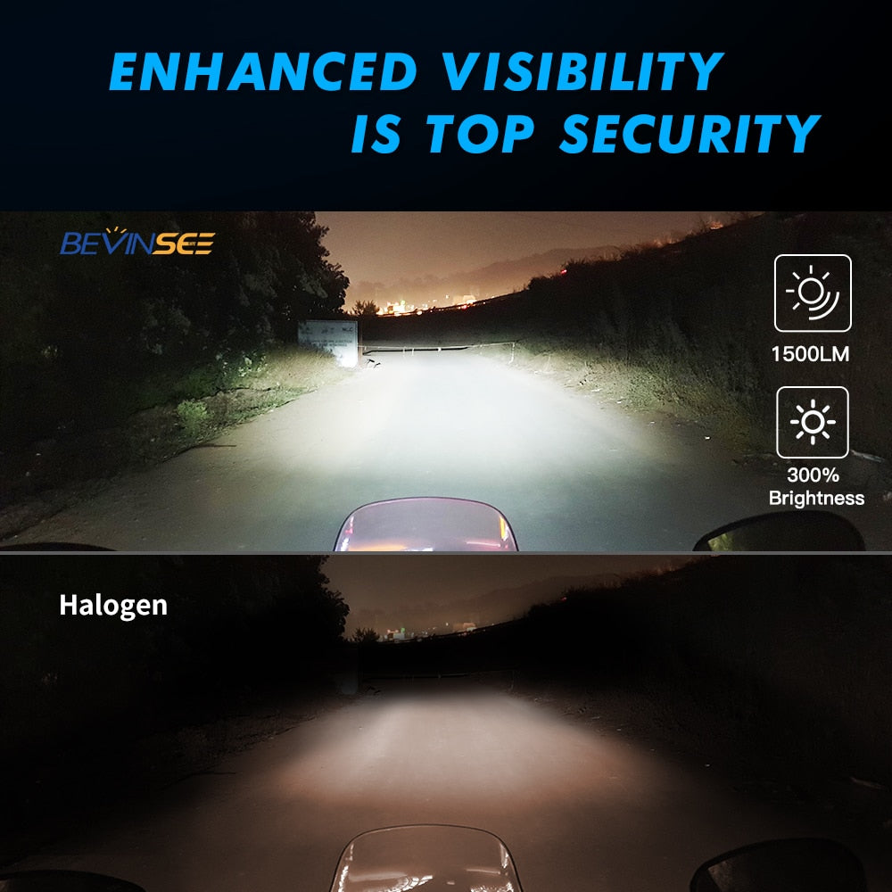 Bevinsee H7 H4 H11 H1 LED Light For Car 9005 HB3 9006 HB4 880 881 H8 LED Fog Light 12V BA20D P15D H3 Motorcycle Light Bulbs A18