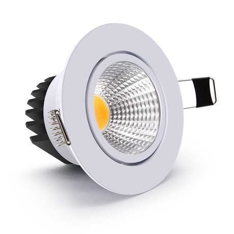 Black/White Body Recessed LED Dimmable Downlight COB 6W 9W 12W 15W LED Spot Light LED Decoration Ceiling Lamp AC 110V/220V