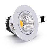 Black/White Body Recessed LED Dimmable Downlight COB 6W 9W 12W 15W LED Spot Light LED Decoration Ceiling Lamp AC 110V/220V