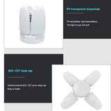 38W Super Bright LED Light Bulbs Industrial Lighting E27 Ceiling Fan LED Garage Light Deformable Folding Lamp for Workshop Home