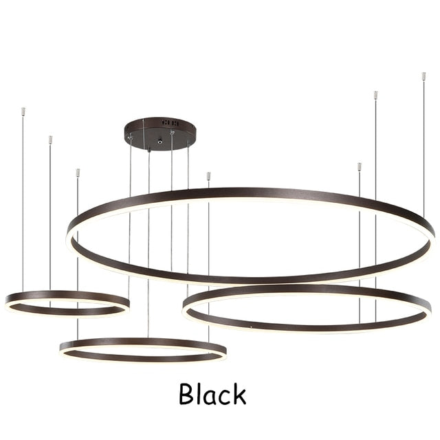 Modern Led Pendant Lights Gold Black Coffee Chandeliers room decor for Bedroom Dining Room Living Room Luxury Home Decoration
