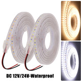 DC 12V/24V LED Strip Waterproof IP67 120LEDs/m Natural White 4000K /Warm White Flexible Tape 2835 LED Light Lamp 0.5m-10m