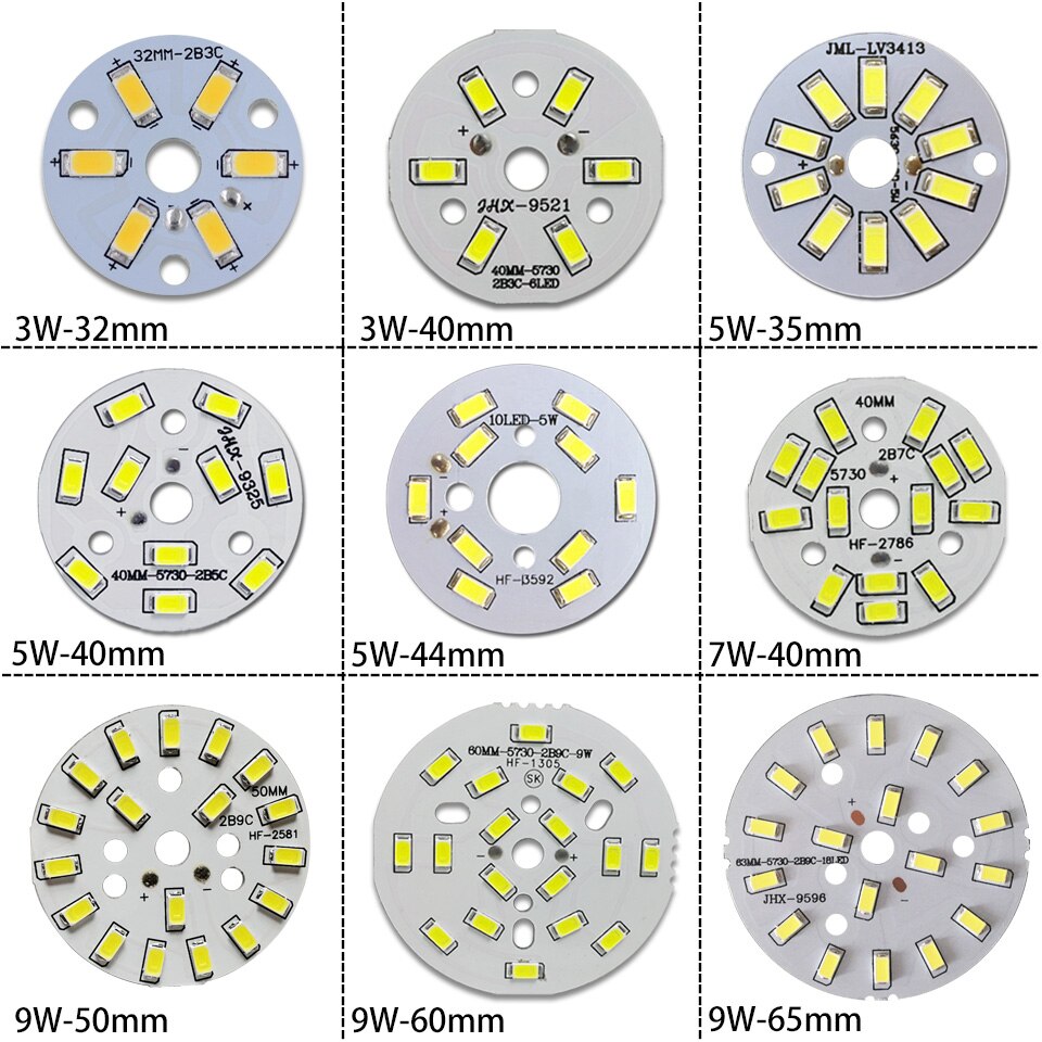 Led Chip Brightness LED SMD Chip 3W 5W 7W 9W 12W 15W 18W 24W 30W 36W Brightness Light Boar ...
