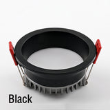 Recessed LED Downlight Anti-glare Black/White Dimmable LED Ceiling Light Bedroom Kitchen Tri-color Light LED Spotlight