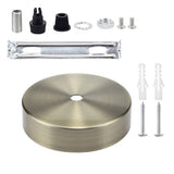 Ceiling Plate Round Black Silver Bronze 8/10/12/15cm Vintage Disc Light Accessories Tray For Pendant Lamp&amp;Wall Light Lamp Base