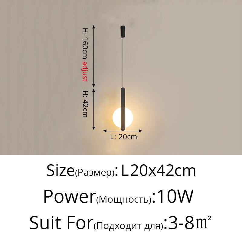 Novelty Nordic Led Pendant Lights For Living Room Bedroom Bedside Bar Wall Decor Lighting Geometry Hanging Lamps Kitchen Fixture