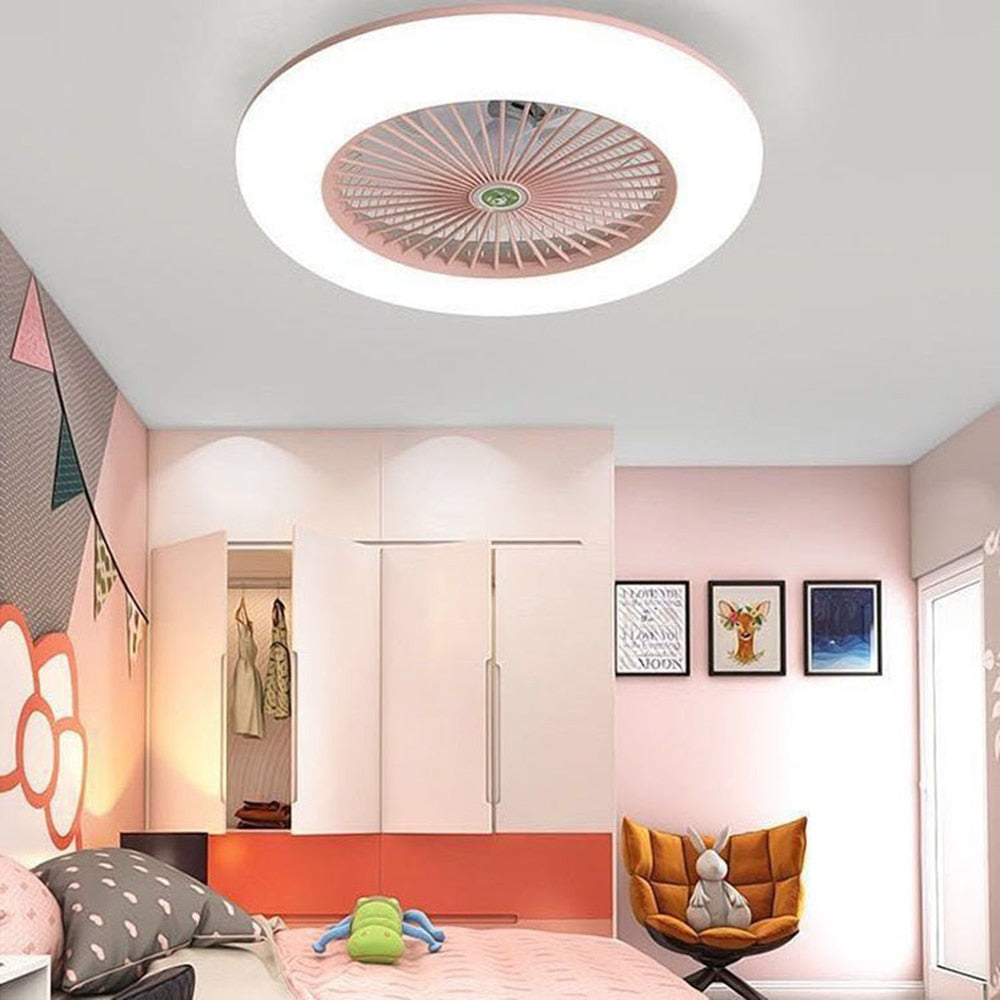 Smart Ceiling Fan Lamp With LED Light and Remote Control Chandelier Electric Roof Fans lighting Living Room 220 v Bedroom Home