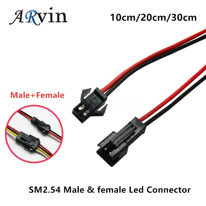 10Pair JST SM2.54 2.54mm Pitch 2P 3P 4P-8P Male to Female Plug Terminal Wire Connector Terminal for LED Downlight Ceiling Lamp