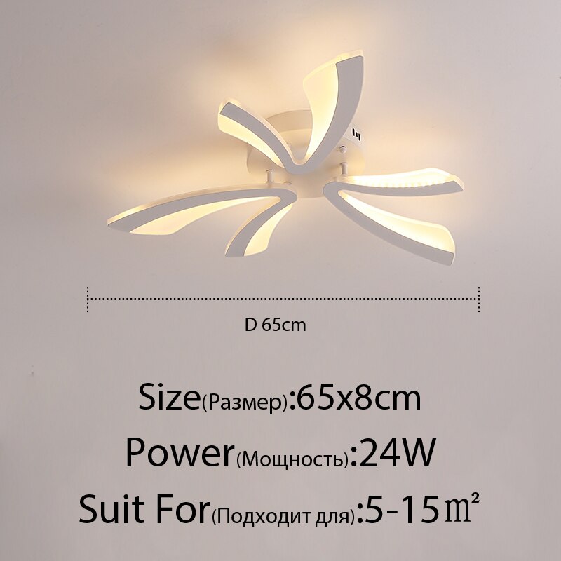 Acrylic New Modern LED Ceiling Lights Living Dining Room Kitchen Bedroom Indoor Lamps Lighting Fixtures With Remote AC 90-260V