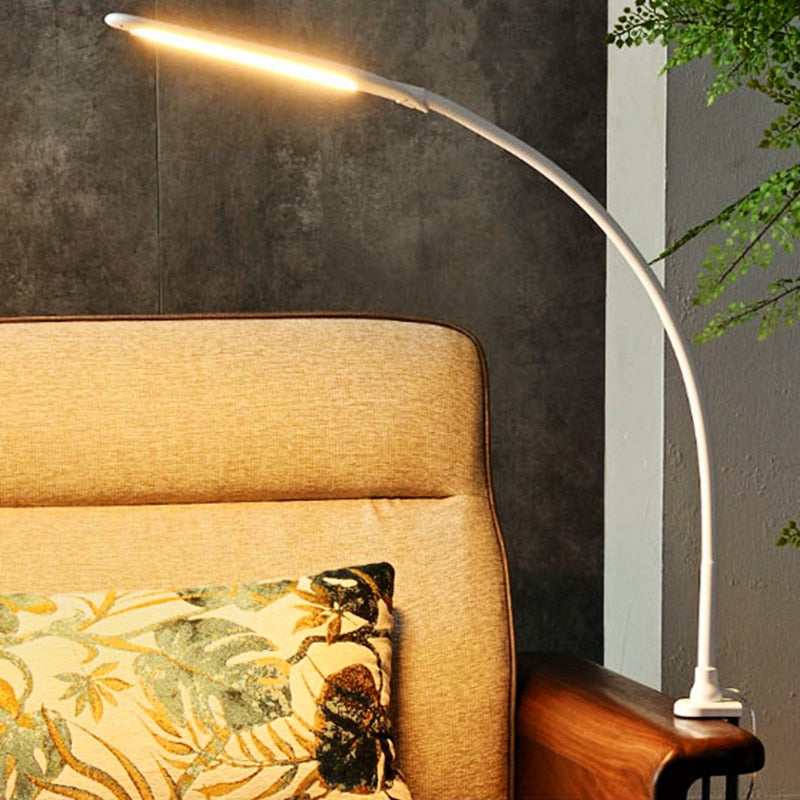 Long Arm Table Lamp Led Flexible Gooseneck Touch Dimming Desk Lamp Clip On Lamp For Reading Bedroom Led Light 3 Color Modes