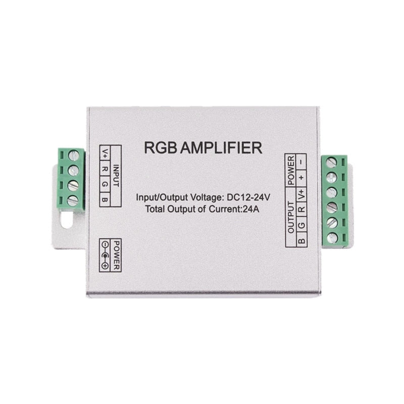 LED RGB RGBW Remote Controller Amplifier Output DC12 - 24V 24A 4 Pin 5 Pin Led RGB RGBWW strip Power Repeater