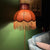 Velvet Lampshade With Tassels Handmade Luxury Retro Caramel Color Italy Style Lamp Shade For Table Lamp Floor Light