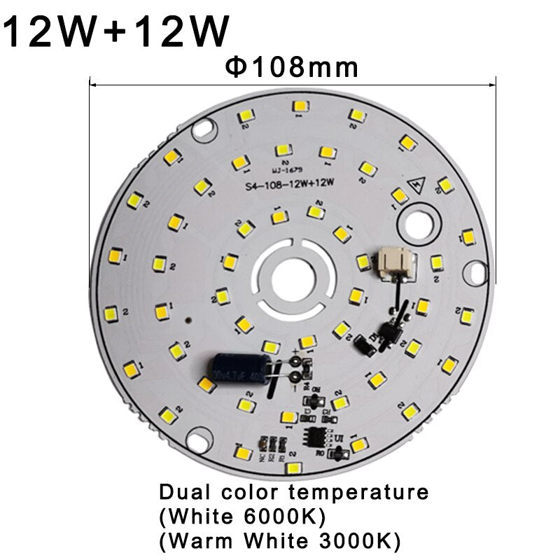 LED Bulb Lamp Chip 3W 6W 12W 18W AC 220V 240V  Smart IC No Need Driver DIY Natural White For led downlight led Spotlight beads