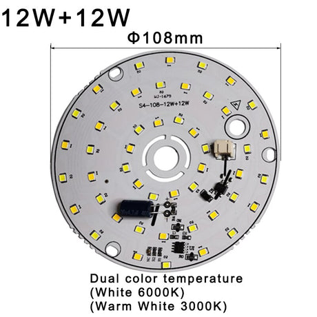 LED Bulb Lamp Chip 3W 6W 12W 18W AC 220V 240V  Smart IC No Need Driver DIY Natural White For led downlight led Spotlight beads