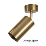Surface Mounted 360° Rotatable White Black Gold Copper LED Ceiling Track Downlight 6W GU10 Bulb Replaceable Wall Spot Light