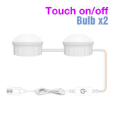 LED Makeup Mirror Light Bulbs USB Hollywood Make up Lamp Vanity Lights Bathroom Dressing Table Lighting Dimmable LED Wall Lamp