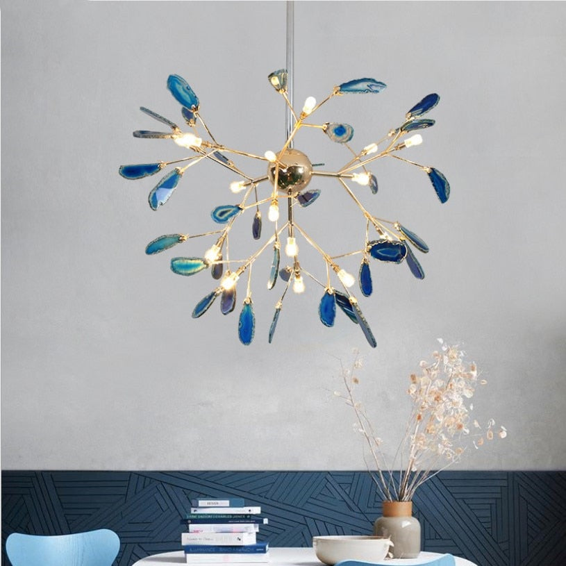 Nordic Firefly LED Chandeliers Romantic Stylish Tree Branch Light Creative Designer Art Home Hallway Bedroom Hanging Lightings