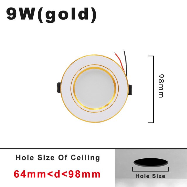 5W 9W 12W 15W 18W White/Warm white LED Spot Lighting Led Bulb For Bedroom Kitchen Diningroom LED Downlight Round Recessed