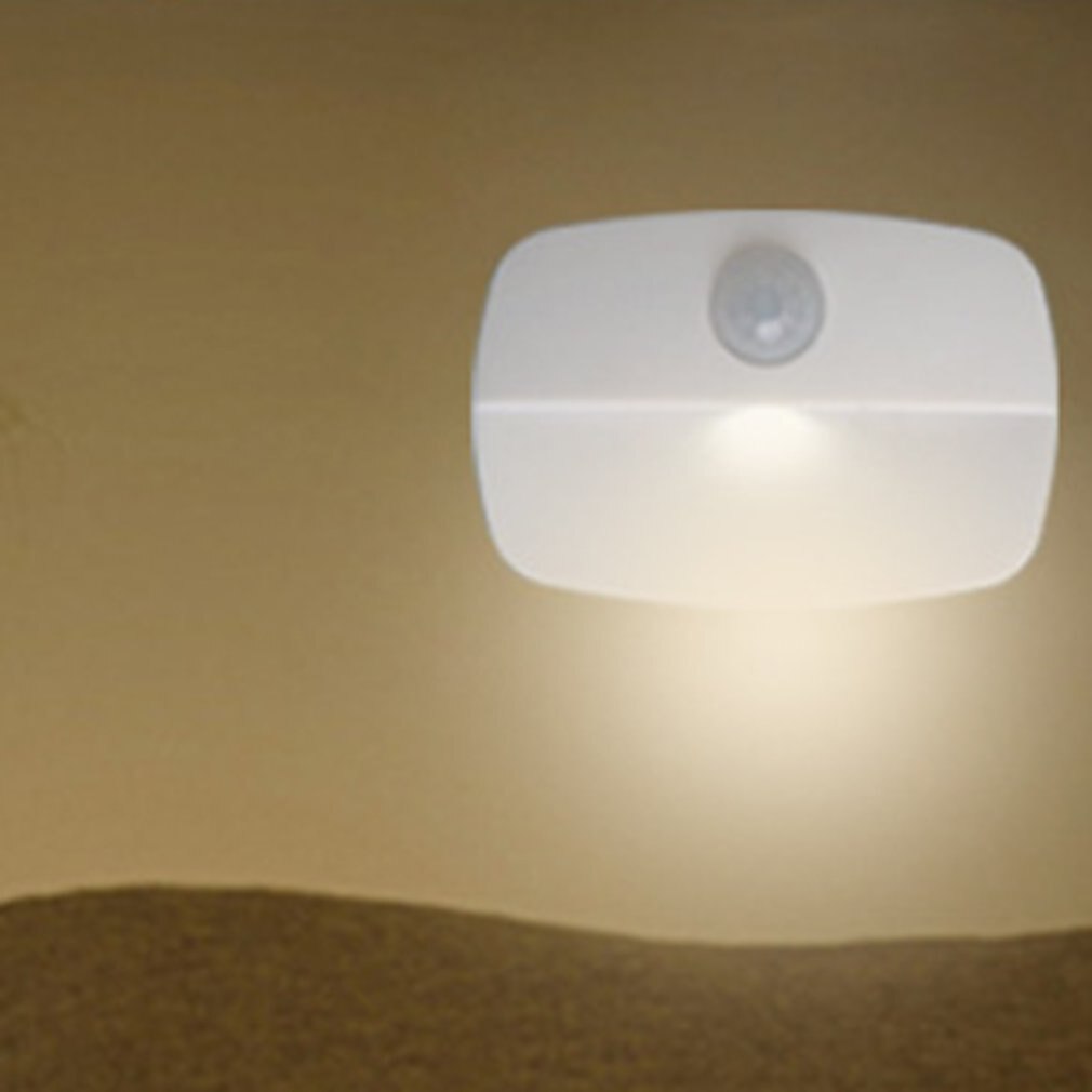Smart Motion Sensor Battery Powered LED Night Light Human Body Induction For Home Bed Kitchen Cabinet Wardrobe Wall Lamp