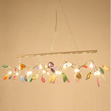 American Branch Agate Chandelier for Dining Room Simple Creative Carnelian Chandelier Hanging Home Decors Indoor Lighting Fixture
