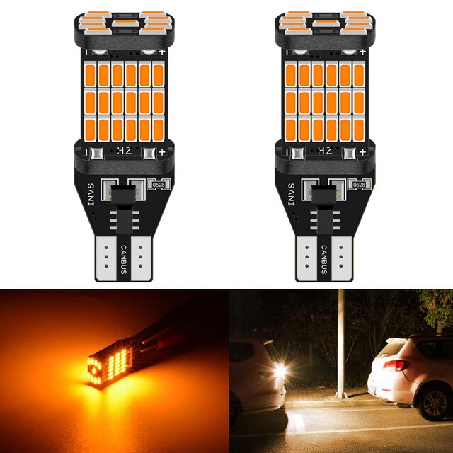 K a t u r 2Pcs 1200Lm T15 W16W LED Canbus Bulbs 920 912 4014SMD White 12V LED Reversing lights for BMW Mercedes Benz W203 W211 W204
