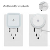 LED Night Light Mini Cute Wall Plug-in Auto Sensor Bedside Lamp For Bedroom Kid&#39;s Room Hallway Corridor Stairs EU/US 110V 220V