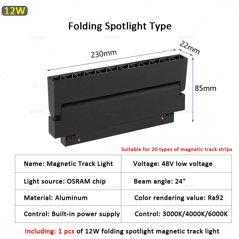  Modern Magnetic Track Lights Embedded LED Spotlight Downlight Living Room Without Main Light Lighting Grille Lamp Series