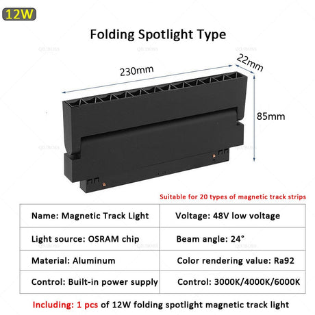  Modern Magnetic Track Lights Embedded LED Spotlight Downlight Living Room Without Main Light Lighting Grille Lamp Series