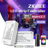 DC12-24V RGB+CCT RGBW WWCW ZigBee Smart LED Strip Controller Voice Control Work with Echo Plus SmartThings