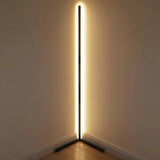 Nordic LED Floor Lamp Modern Simple Warm White Corner Rod Light for Living Room Bedroom Interior Atmosphere Standing Indoor